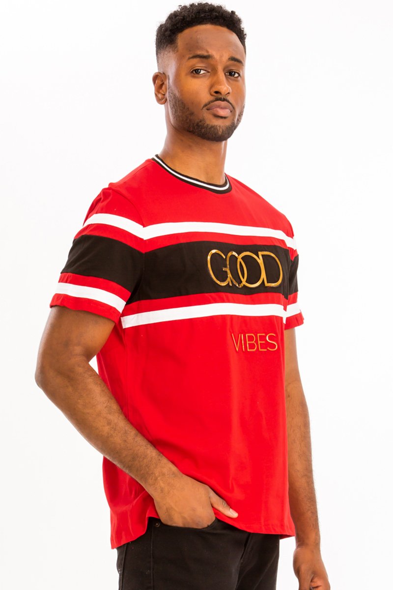 Red/Black Good Vibes Tee