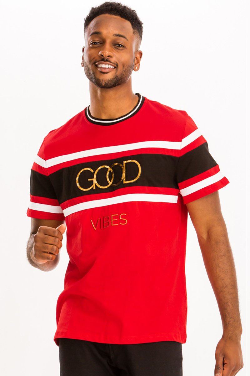 Red/Black Good Vibes Tee