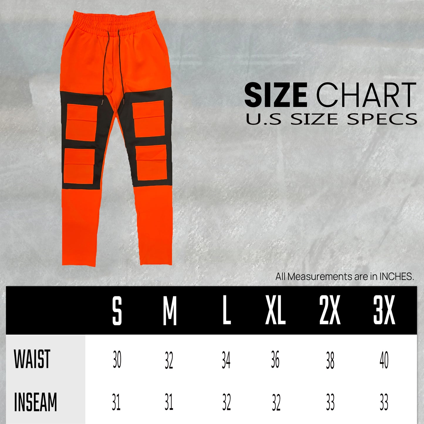 Men's Color Block Cargo Track Pants - Red/Black