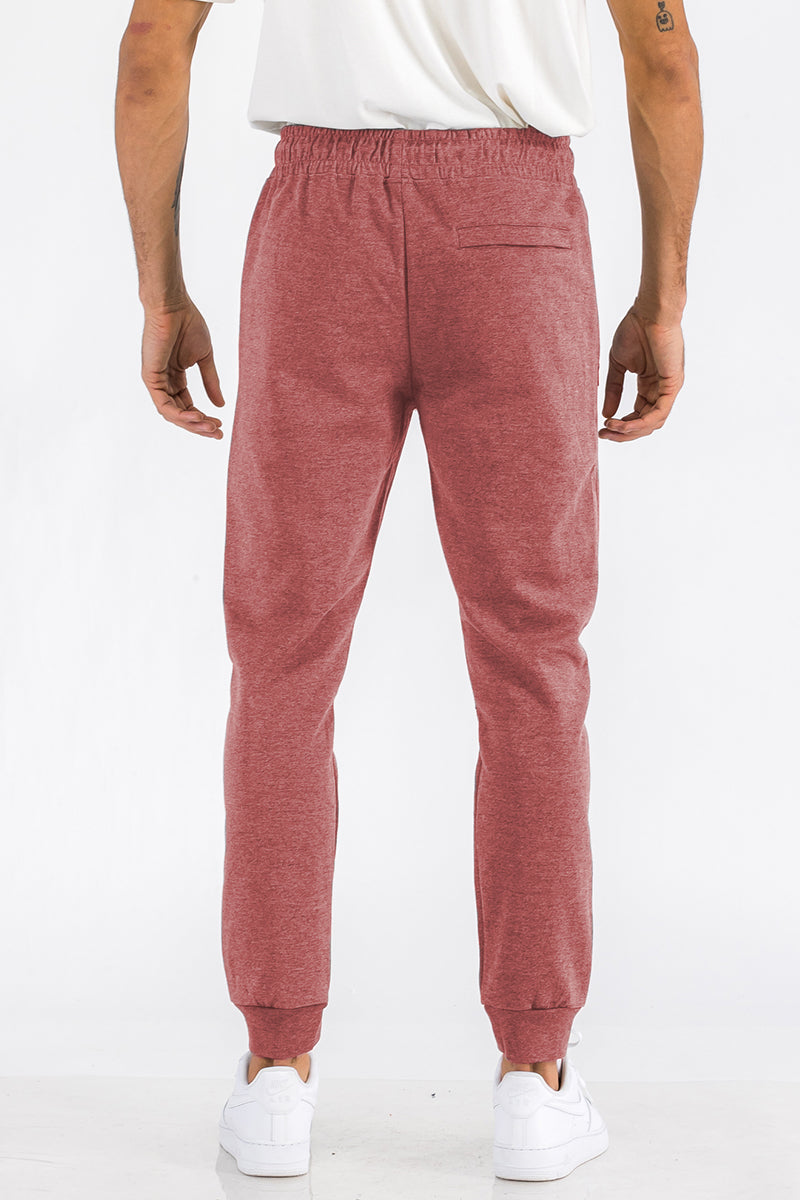 Red Heathered Cotton Sweats