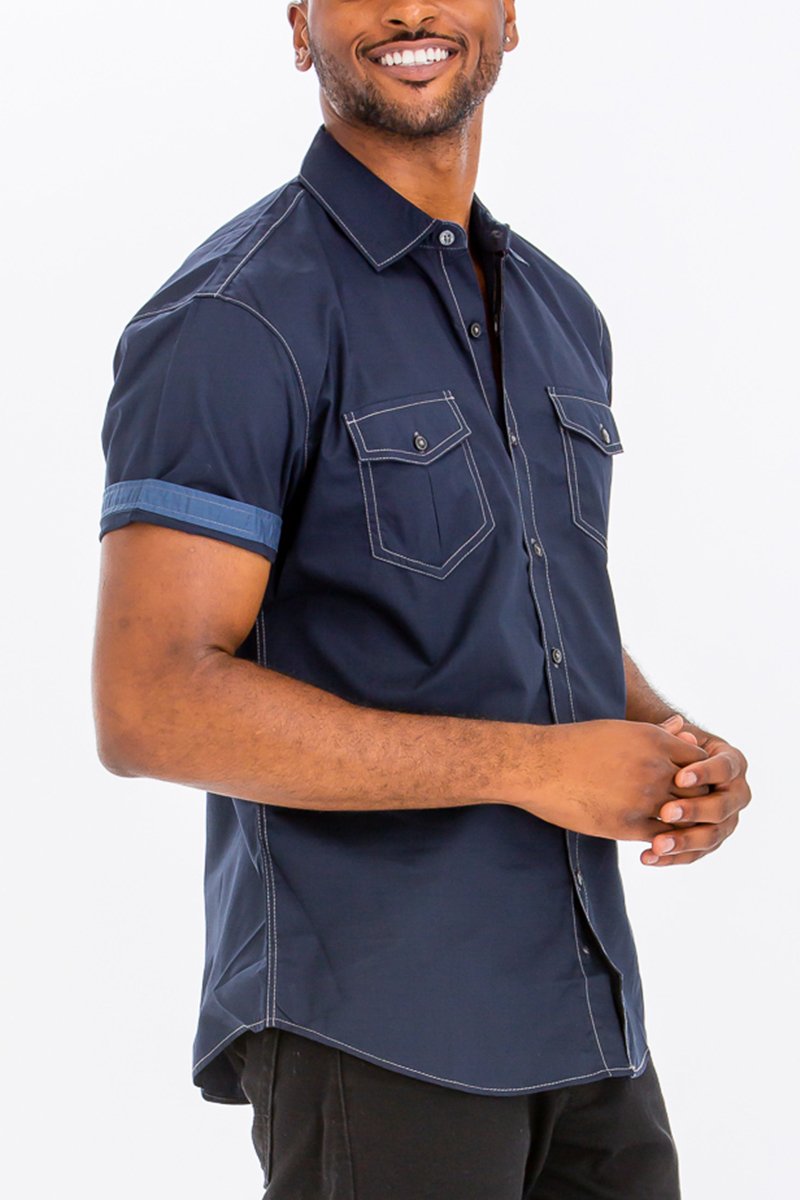 Men's Outline Stitch Two Pocket Shirt