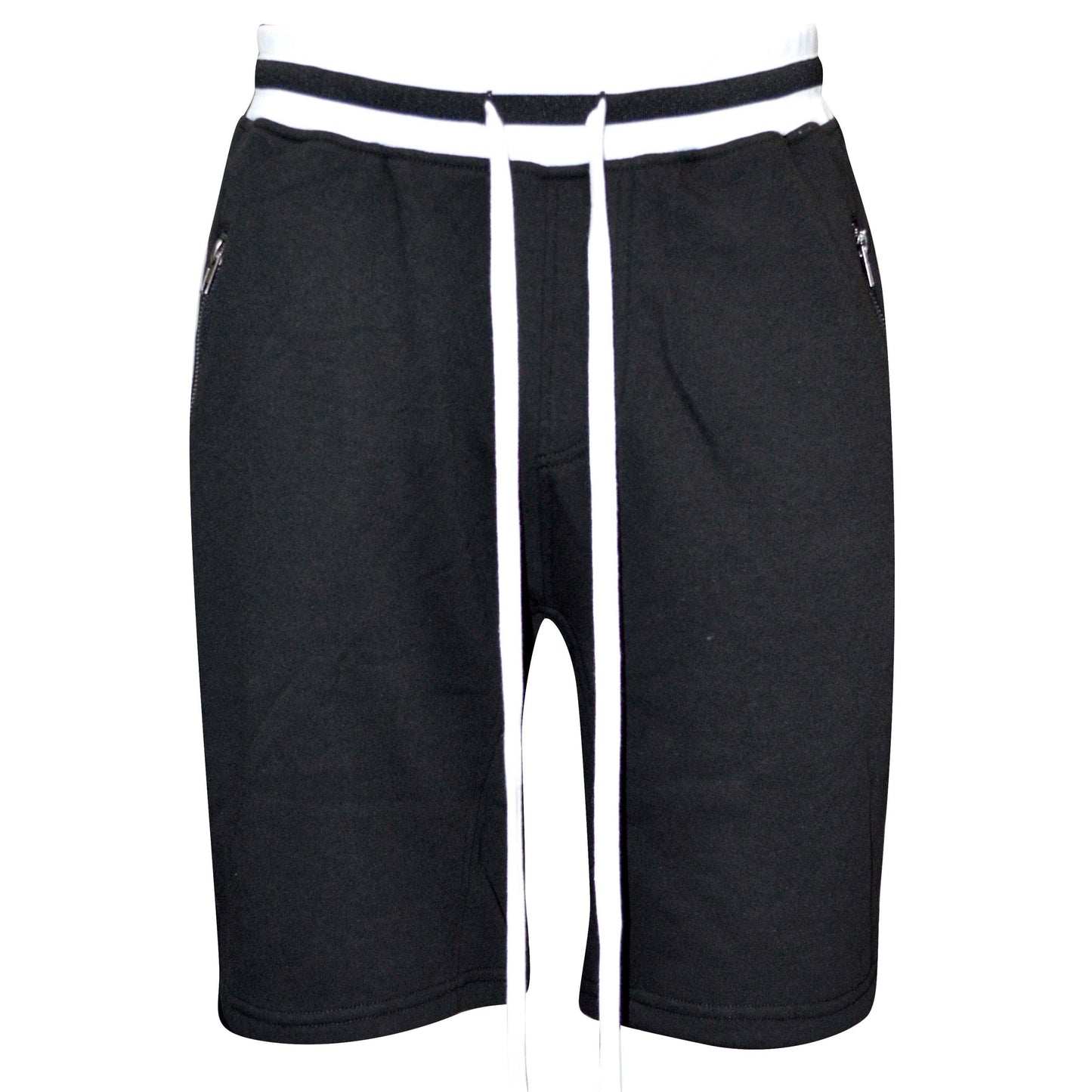 Brandon French Terry Shorts - Black/White