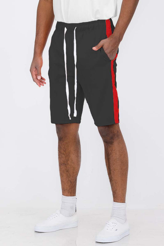Black Single Stripe Shorts