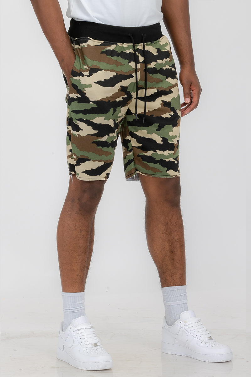 Camo Raw Cut City Sweat Short