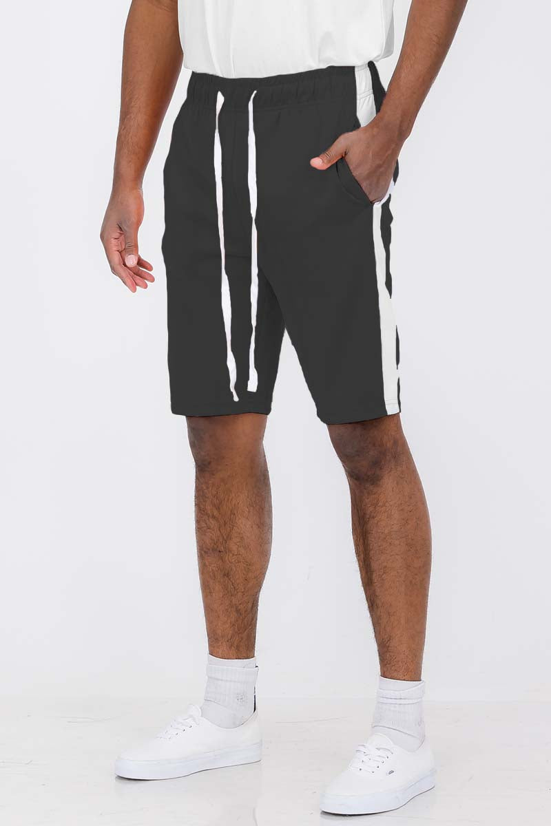 Black Single Stripe Shorts