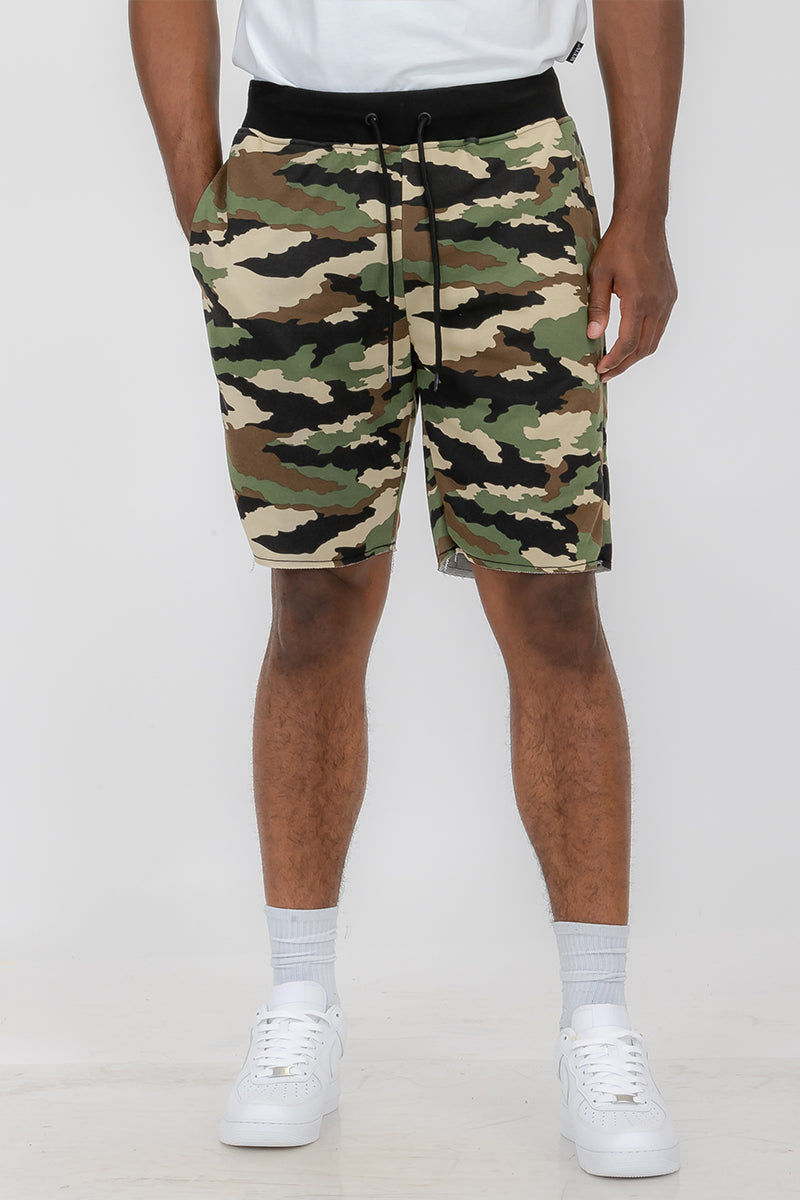 Camo Raw Cut City Sweat Short