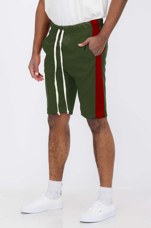 Green Single Stripe Shorts