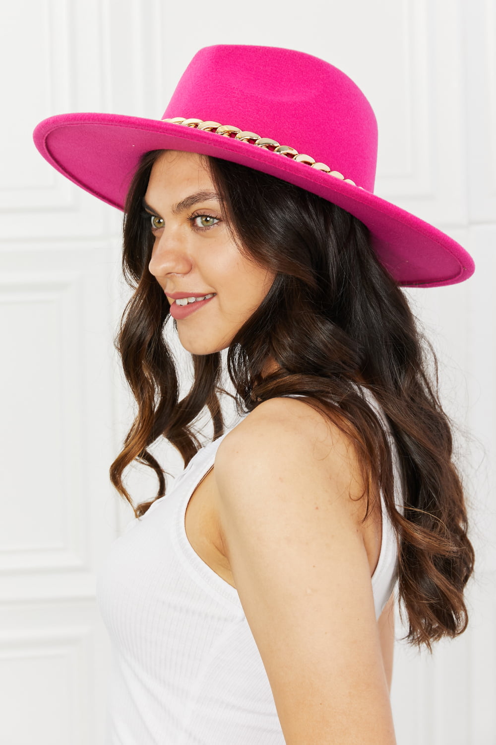 Fame Keep Your Promise Sombrero Fedora en rosa