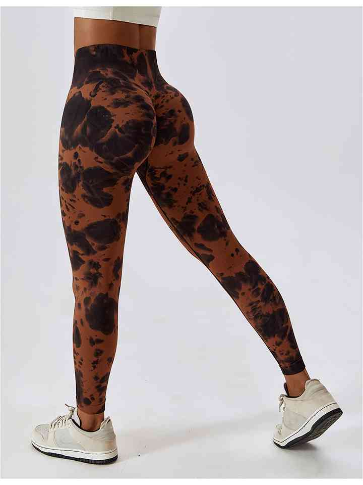 Tie Dye Wide Waistband Active Leggings