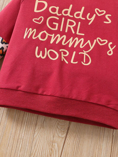 DADDY'S GIRL MOMMY'S WORLD Conjunto de top y pantalón de leopardo