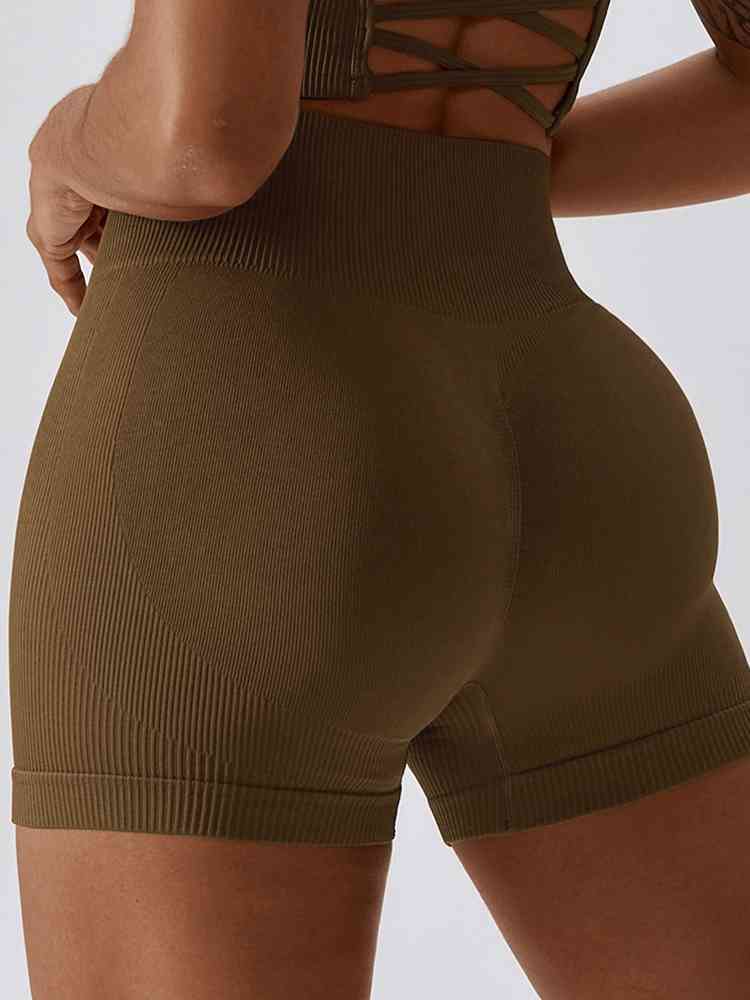 Wide Waistband Slim Fit Sports Shorts