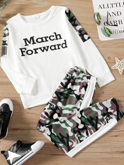 MARCH FORWARD Conjunto de pantalón y top de camuflaje