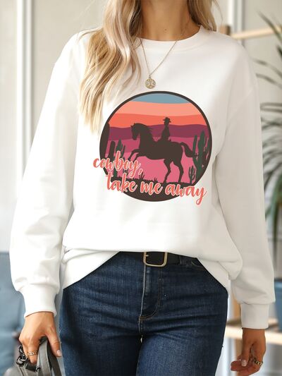 COWBOY TAKE ME AWAY Sudadera de manga larga con cuello redondo