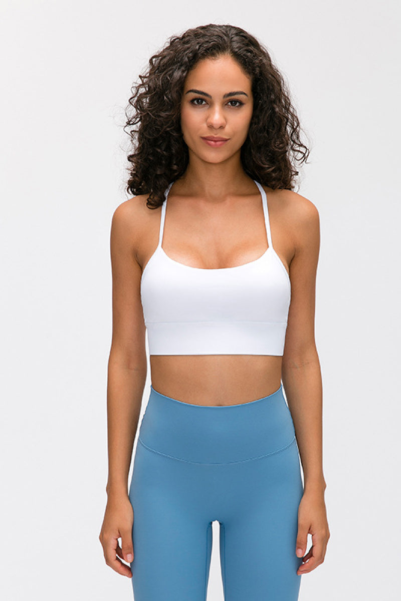 Tops de sujetador de yoga con espalda en Y