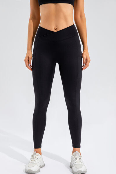 Leggings activos de cintura alta con bolsillos