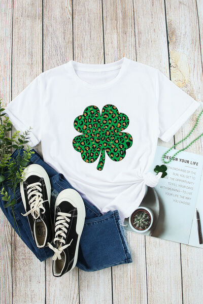 Camiseta de manga corta con cuello redondo Lucky Clover