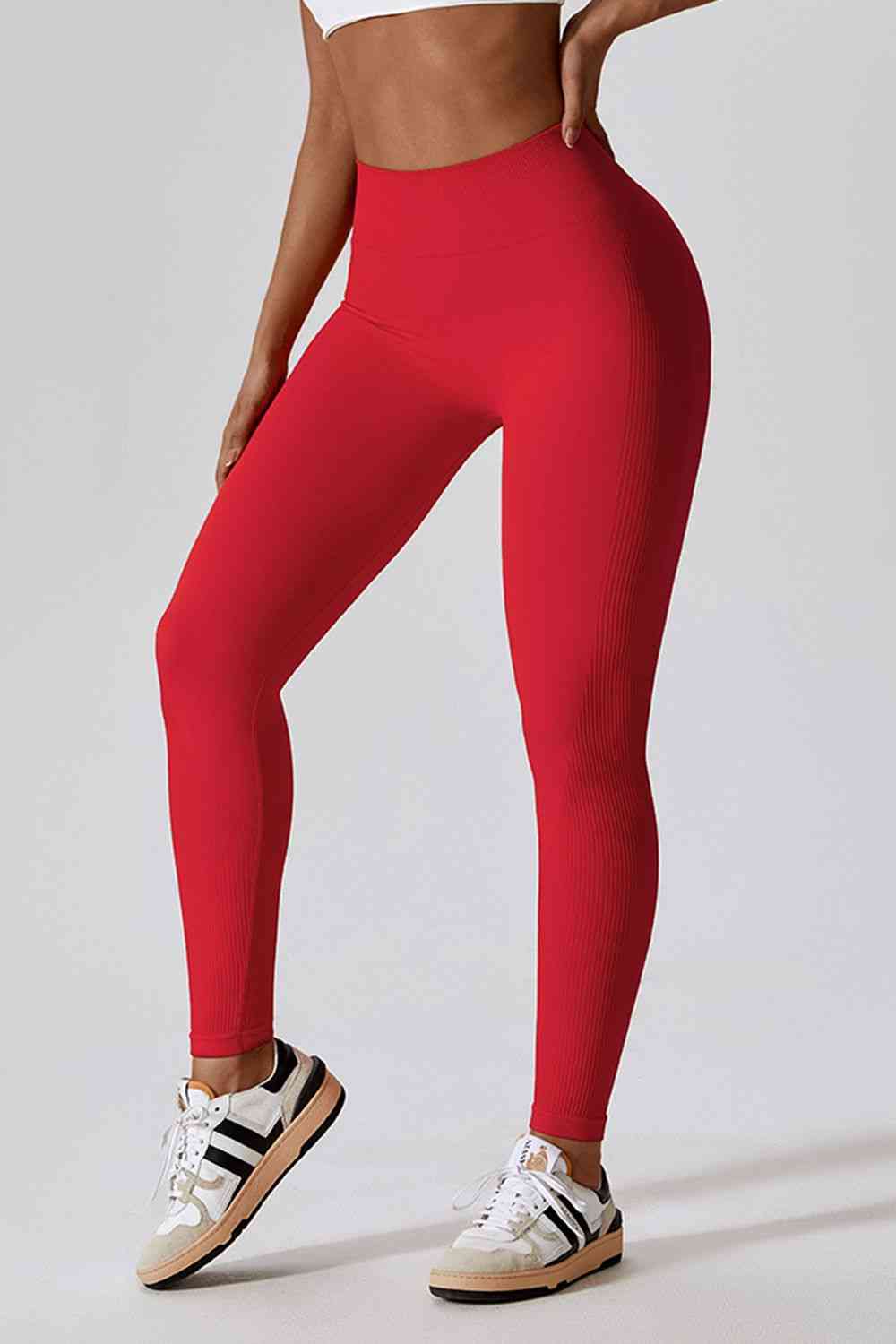 Leggings deportivos largos de corte slim con cintura ancha