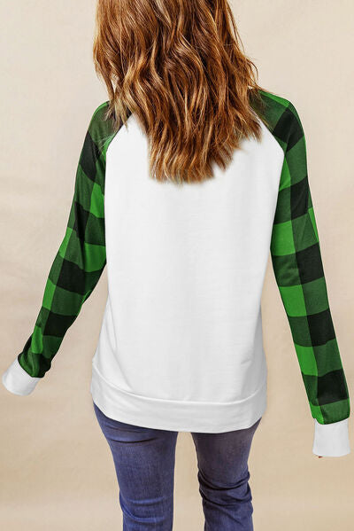 Camiseta de manga larga con cuello redondo Lucky Clover