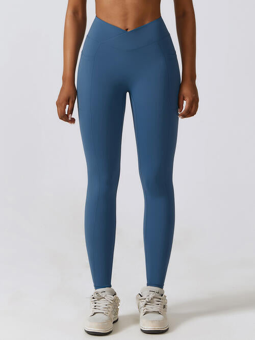 Leggings activos con cintura ancha