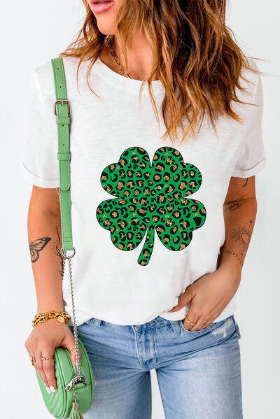 Camiseta de manga corta con cuello redondo Lucky Clover