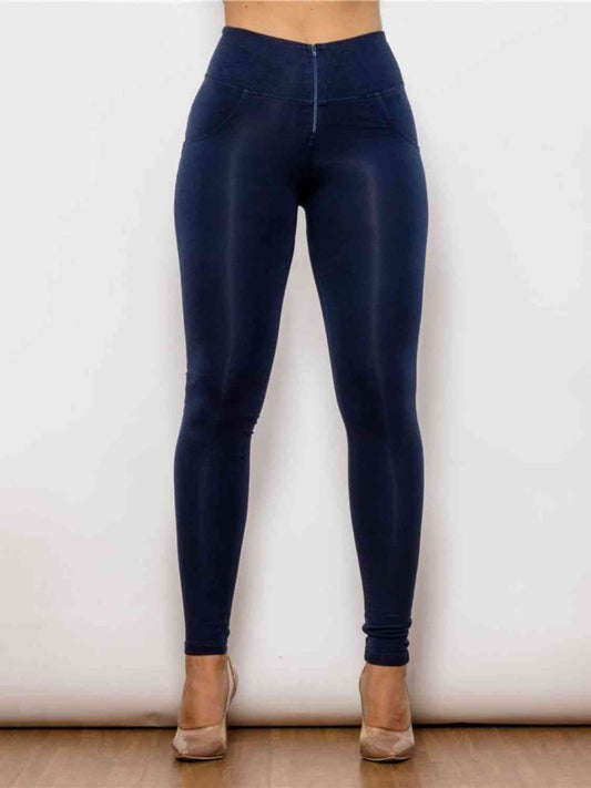 Leggings de cintura alta con detalle de cremallera de tamaño completo