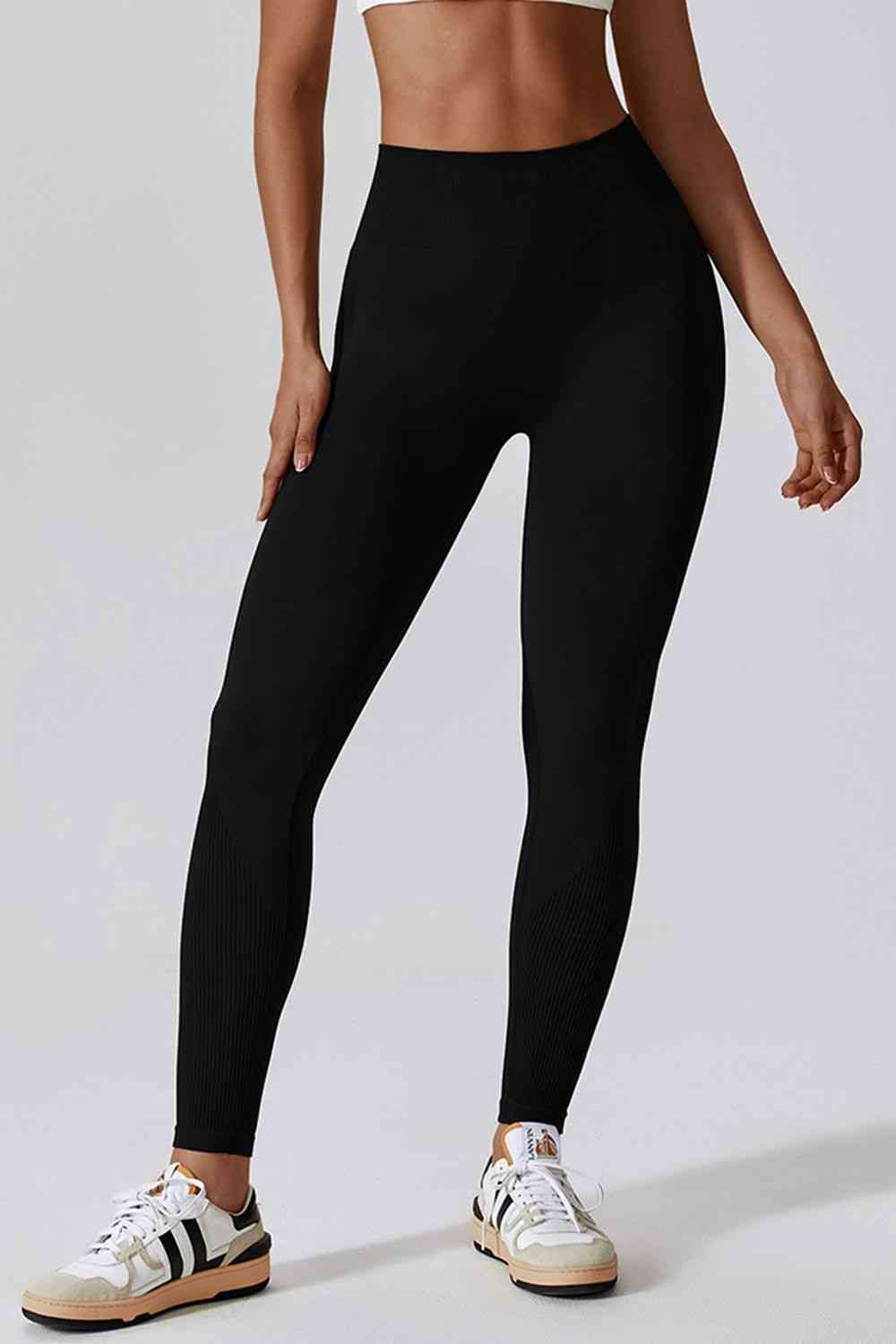 Leggings deportivos largos de corte slim con cintura ancha