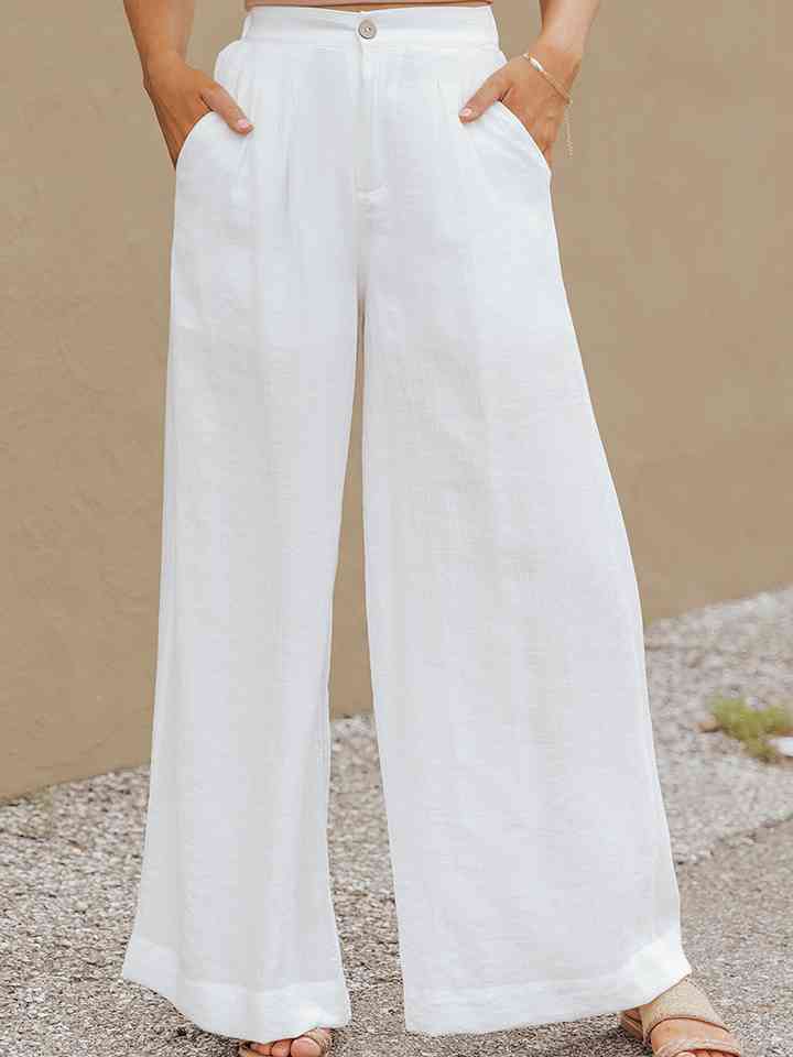 Pantalones anchos con botones