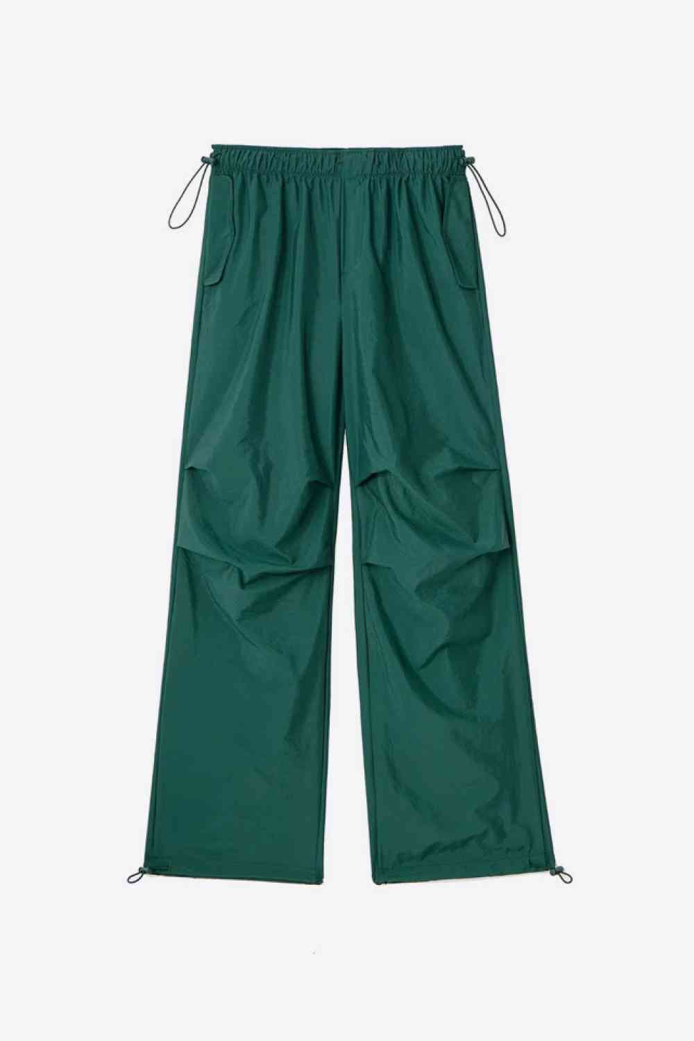 Pantalones con cordón en la cintura y bolsillos