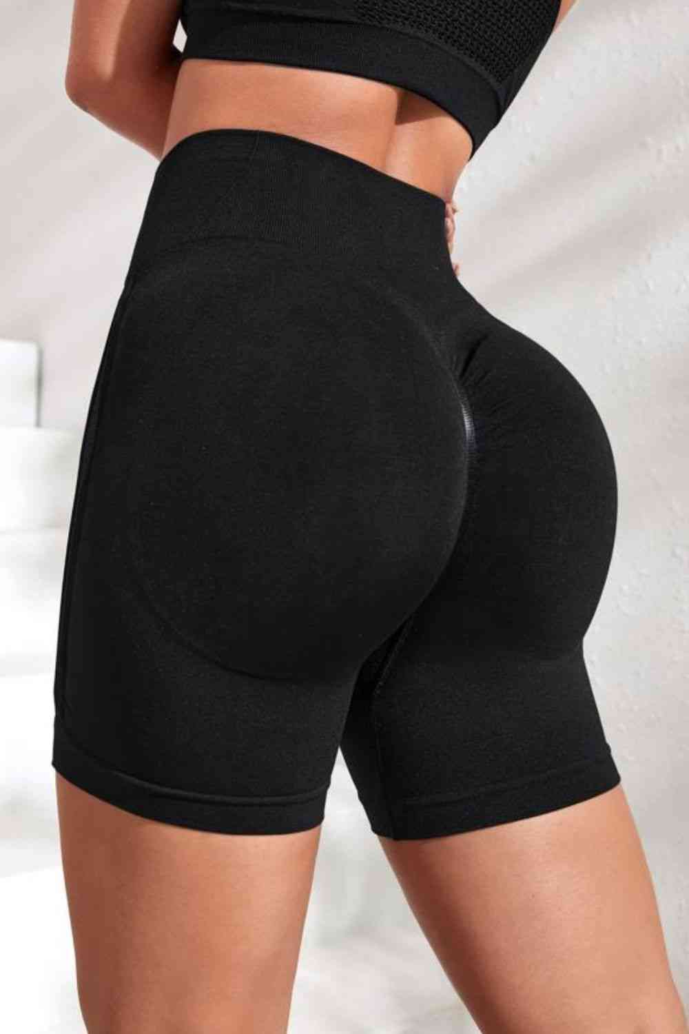 Slim Fit High Waistband Active Shorts