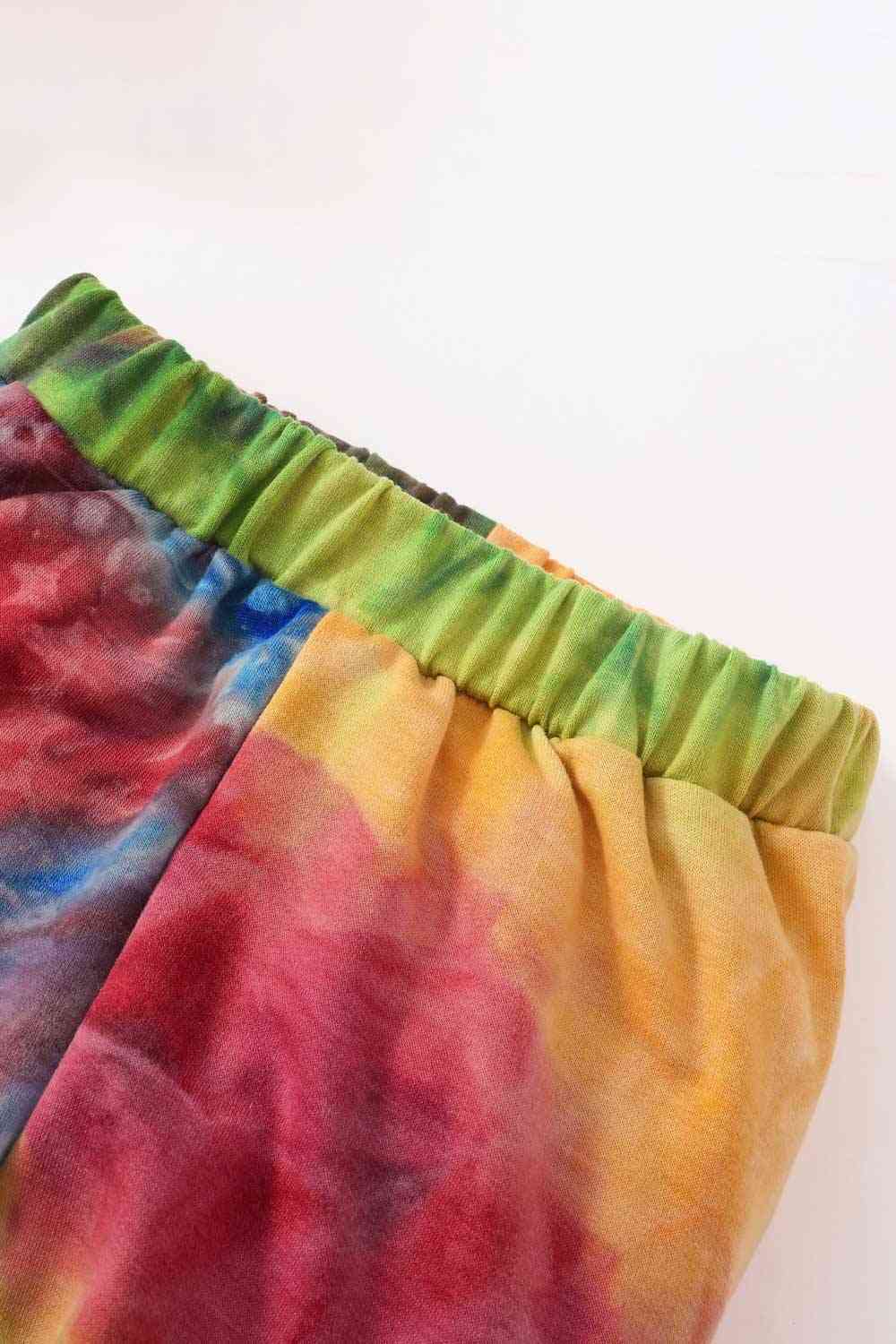 Conjunto de pantalón y top con efecto tie-dye para niños