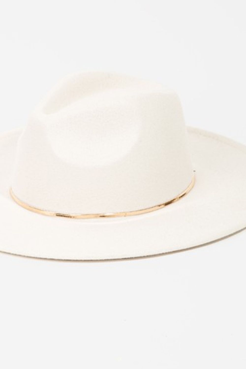 Fame Slice of Chic Sombrero Fedora con cadena en espiga