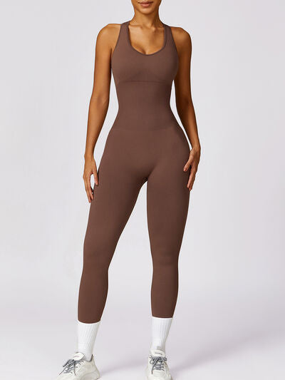 Cutout Racerback Active Jumpsuit