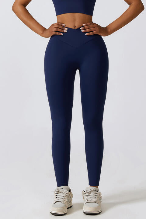 Leggings deportivos con cintura en V