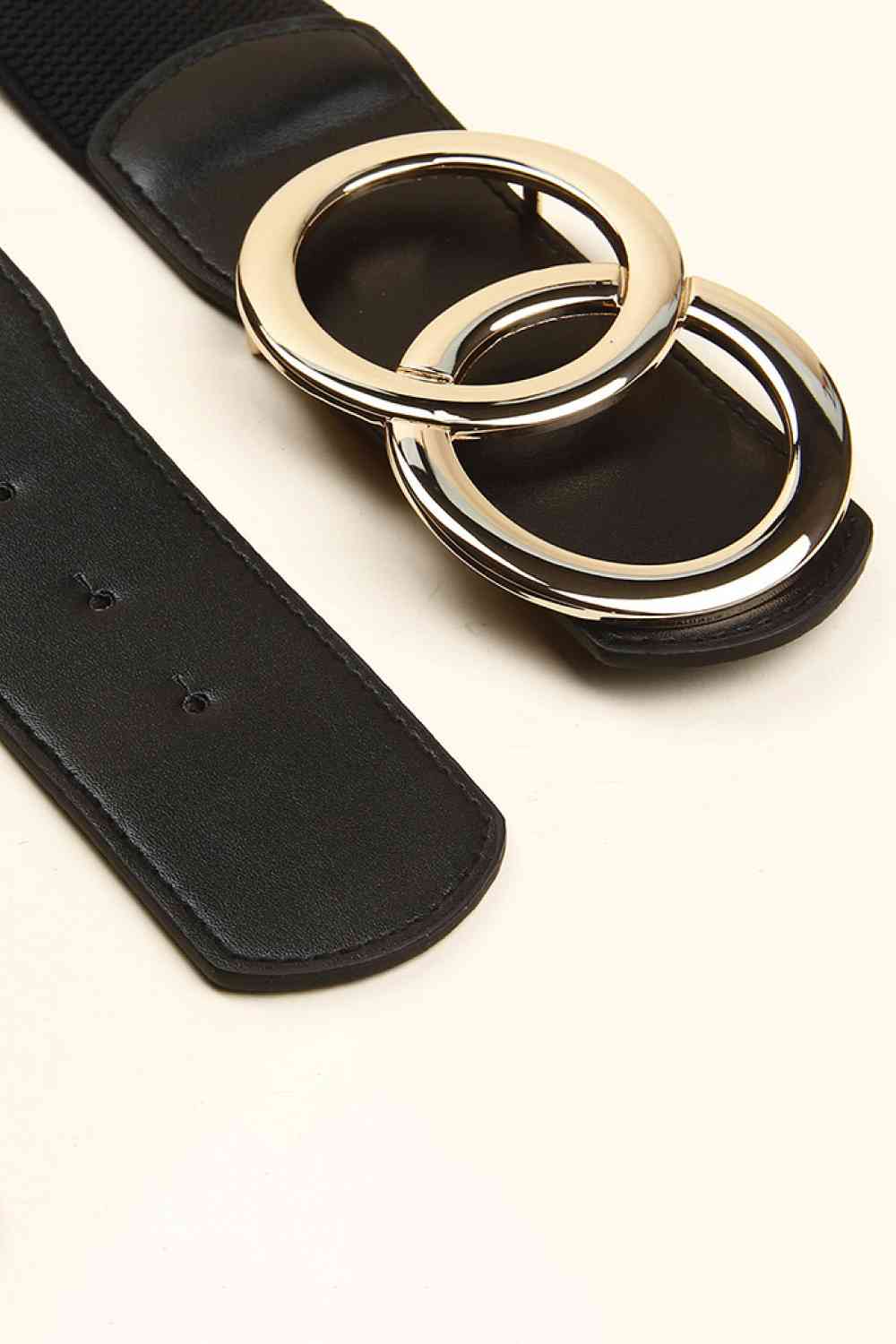 Cinturón elástico de PU con hebilla de aleación de zinc