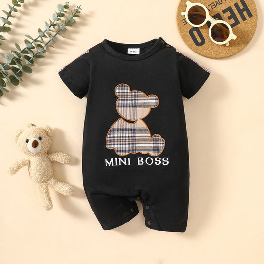 Bebé Mono de manga corta con estampado de oso MINI BOSS