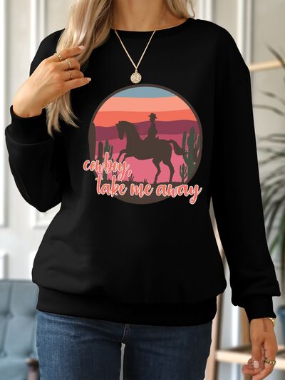 COWBOY TAKE ME AWAY Sudadera de manga larga con cuello redondo