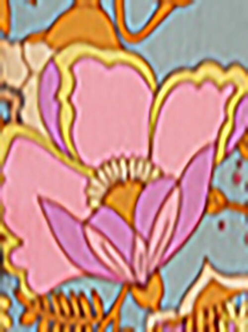Mameluco con manga globo y cuello con lazo floral de talla grande