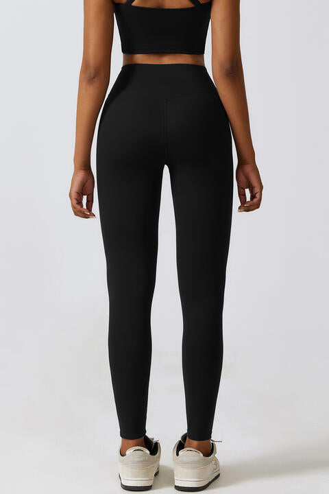 Leggings deportivos con cintura en V