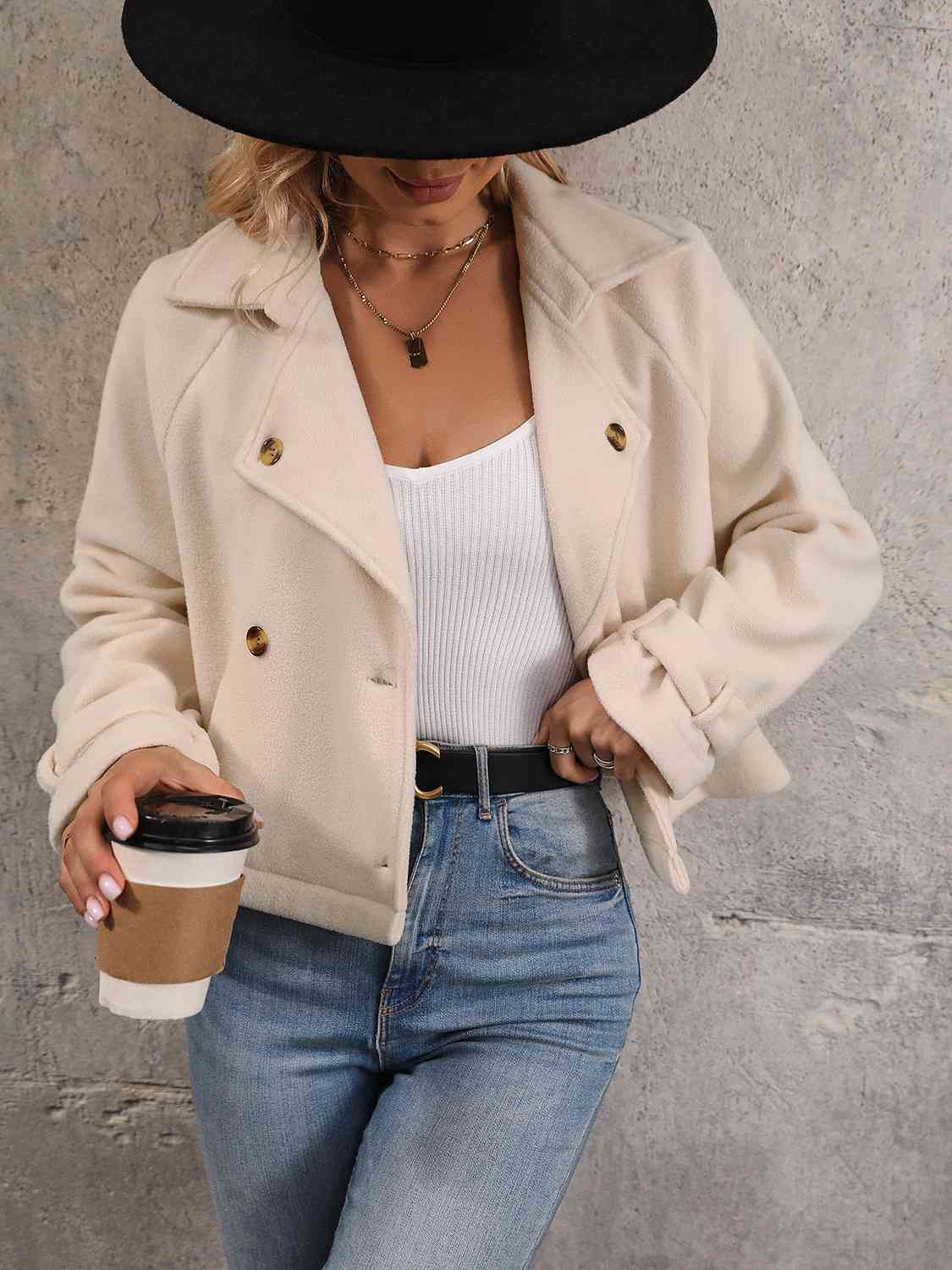 Buttoned Jacket with Collar