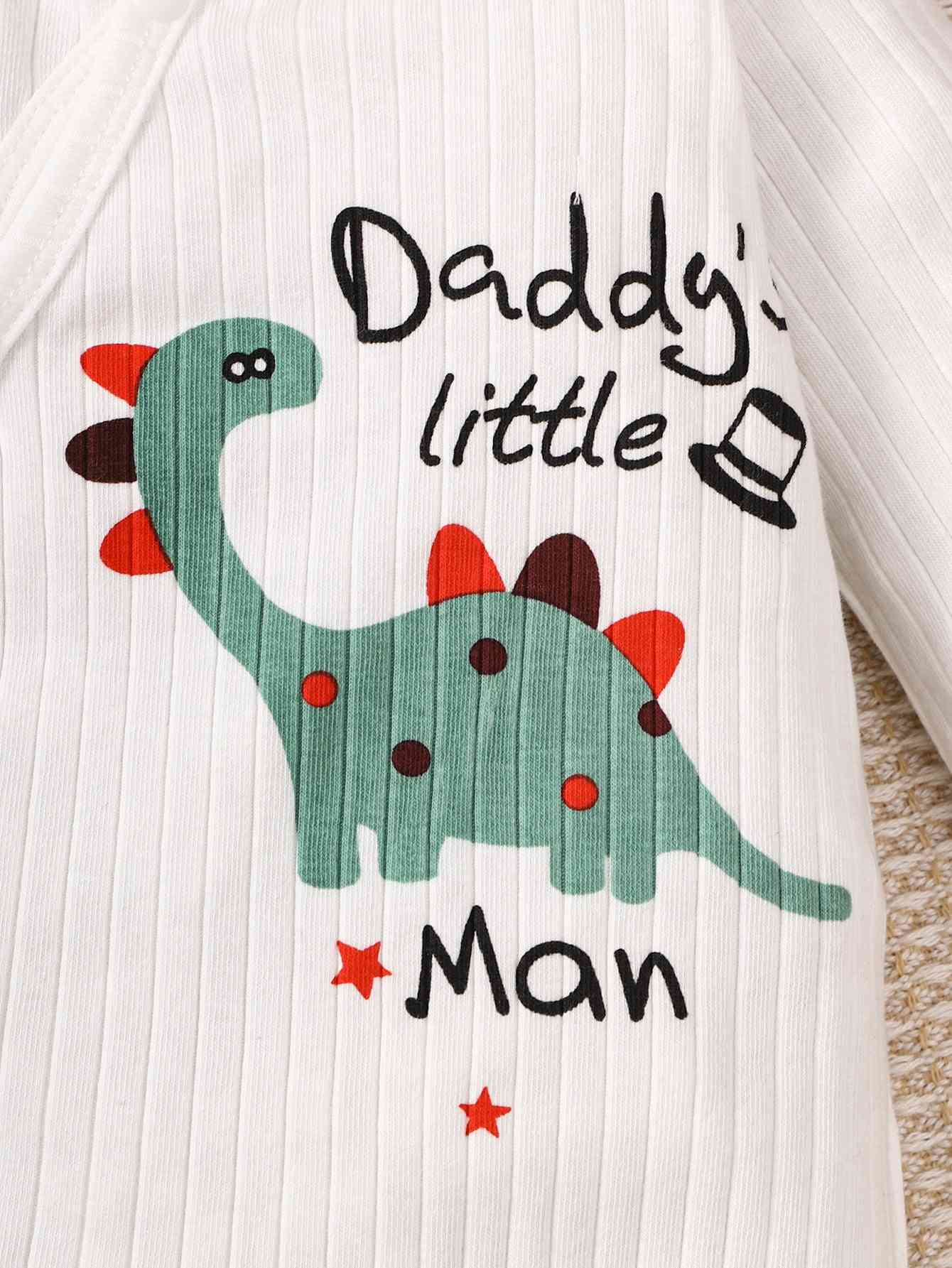 DADDY'S LITTLE MAN Mono con estampado de dinosaurio