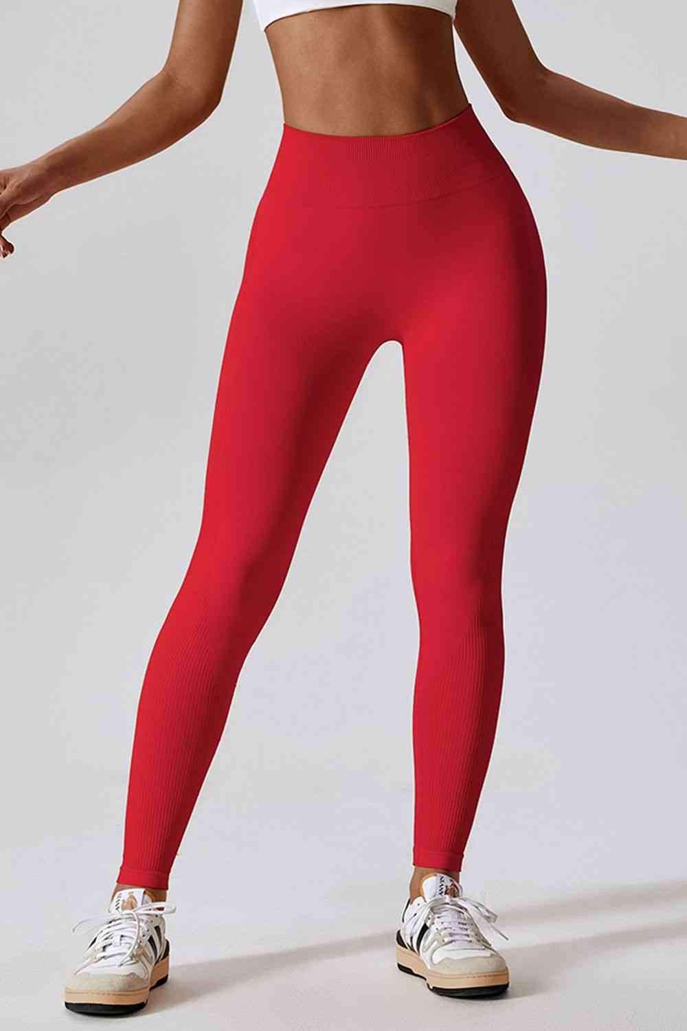 Leggings deportivos largos de corte slim con cintura ancha