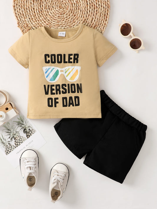 Conjunto de camiseta y pantalones cortos VERSIÓN MÁS FRESCA DE DAD para niños