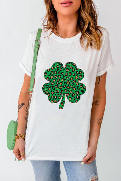 Camiseta de manga corta con cuello redondo Lucky Clover