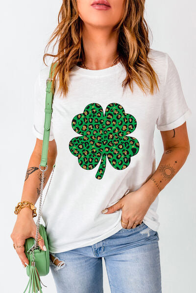 Camiseta de manga corta con cuello redondo Lucky Clover